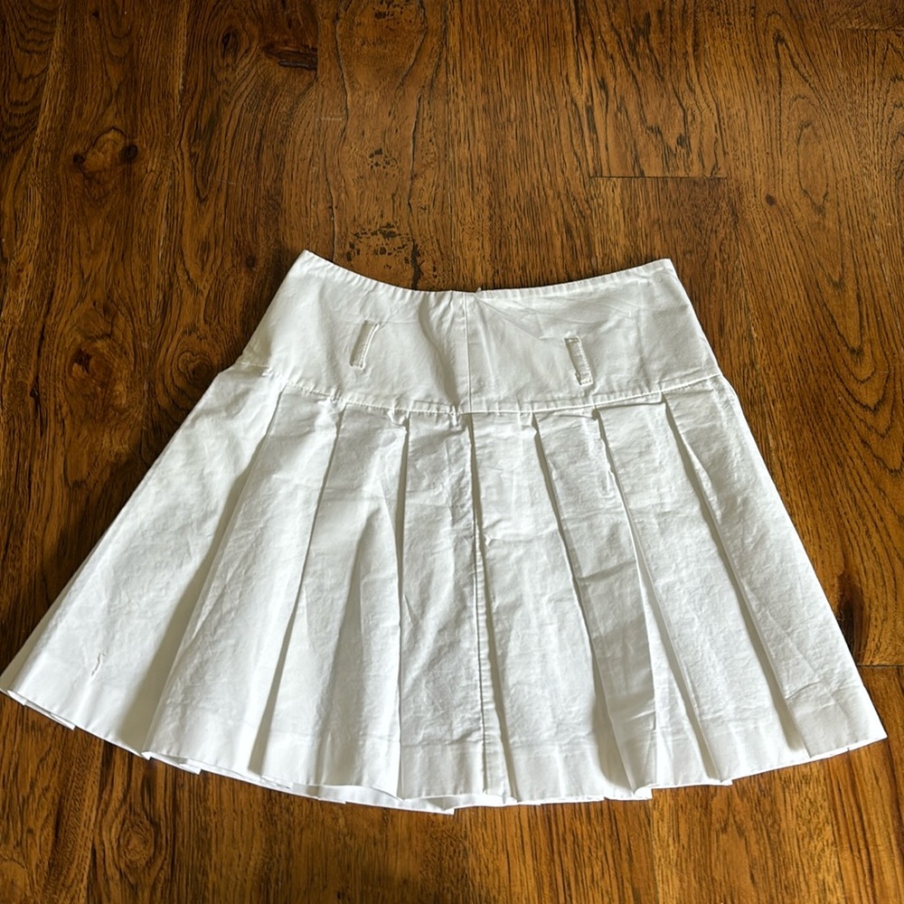 Zara White Pleated Skirt - XS